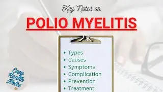 Notes on Polio Myelitis ।।  Causes, Mode of transmission, symptoms, Prevention & Control