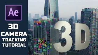 How to Attach Text to the building in Adobe After Effects CC! (3d Track Videos Tutorial)