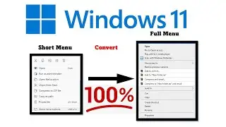 Windows 11- Restore old Right Click Menu.