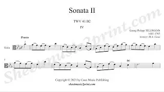 Telemann : Sonatina TWV 41:B2 (4/4 : Presto) - Viola