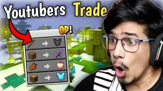 Minecraft but Youtubers trade op Items | Mod for MCPE | Updownstrike