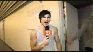 Eric Saade gets his nipple pinched by Danny Saucedo