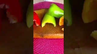 Salad with peppers and chicken