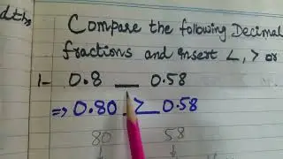 Comparing Decimal Number | Find Greater and Smaller in Decimal Number's |