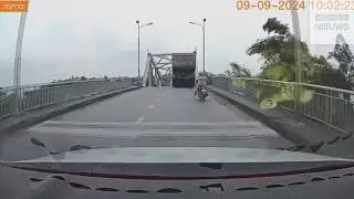 Brug Vietnam stort in: dashcam legt het vast