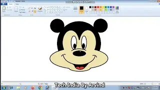 how to drawing micky mouse in ms paint| paint me micky mouse kaise banye #mspaint #mspainttutorials