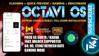 FLASHING OCTAVI OS VANILLA ON POCO X3 | GAMING, INSTALLATION, QUICK PREVIEW | Tech Ken Vlogs