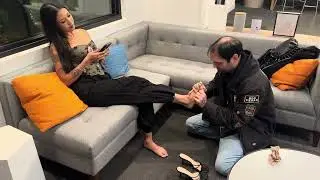 Giving Goddess Daphne a Foot Massage!