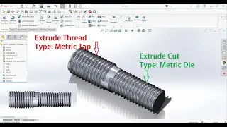 ✅Solidworks thread wizard | How to make metric die and metric tap thread in solidworks