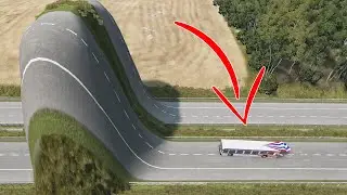 Cars Vs Giant Bulge - BeamNG Drive