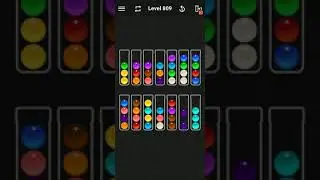 Ball Sort Color Water Puzzle Solution Level 809