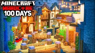 I Survived 100 Days Building a RAVINE BASE in Minecraft Hardcore