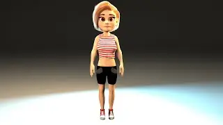 cartoon young girl