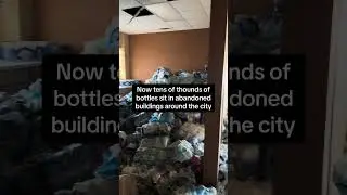 People find tens of thousands of sealed water bottles inside an abandoned building in Flin