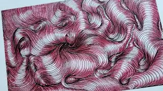 MEDITATE with me and this ZENTANGLE ●100% Stress Relief● In colour.
