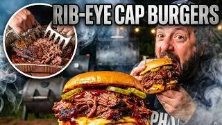 Smoked BBQ Pulled Beef Rib-Eye Cap Burgers 💨 🍖