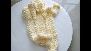 ДЕТСКИЙ КОМБИНЕЗОН ДЛЯ МАЛЫША с заячьими ушками. Часть 1. A charming jumpsuit for the baby.