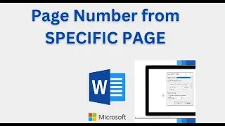 How to Insert Page Number in Word from Specific Page
