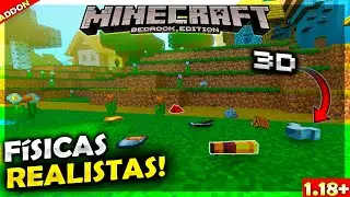 ESTE ADDON AGREGA FISICAS REALISTAS 😱 | Item Physics v2.0 | Addon para Minecraft Bedrock 1.19 - 1.18