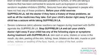 SUPPRELIN® LA Indication and Important Safety Information