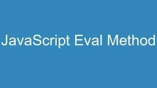 JavaScript Eval Method