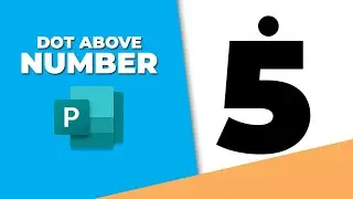 How to insert a dot above a number in publisher
