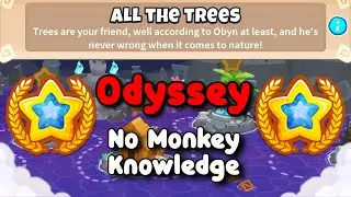 BTD6 Odyssey Hard Mode Tutorial || No Monkey Knowledge + No Hero || All the Trees