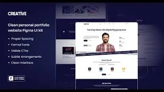 Creative Personal Portfolio Website UI Kit in Figma - Build Modern Personal Portfolio Websites 🎨💼✨