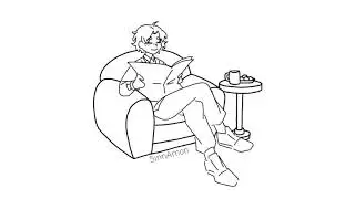 Monrial reading his newspaper