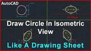 Draw Circle In Isometric View ||Like A Drawing Sheet || AutoCAD || 3d, cad || annex it