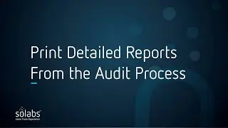 Printing Detailed Reports from your Audits in QM10