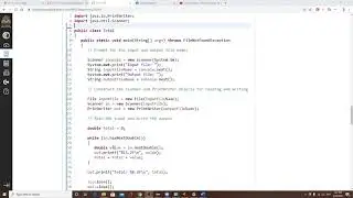 Java  Read from a File, Write to a File