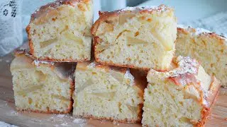 Яблочный пирог 🍎Невероятно мягкий и нежный. Просто тает во рту 🥰