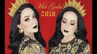 Met Gala 2018 Inspired Black, Red & Gold Glamorous Makeup Tutorial | Karen Michael