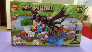 Конструктор Майнкрафт LARI 11265 My World Битва с Чёрным драконом