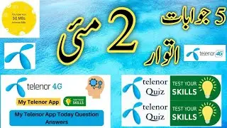 My Telenor Questions Today 2 May | Telenor Today Questions | Test Your Skills