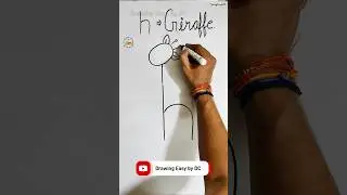 Giraffe drawing easy | Easy drawing of giraffe from h | how to draw Giraffe | animal drawing 
