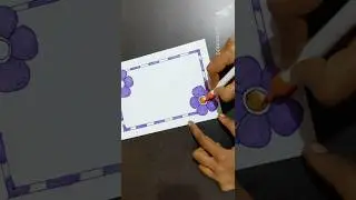 Easy border design|Project work front page design #shorts #shortvideo #short #trending #viralvideo