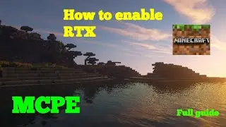 HOW TO ON RTX IN MINECRAFT POCKET EDITION.