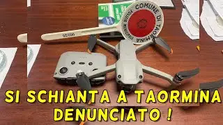 DRONE SI SCHIANTA SU UN ALBERO A TAORMINA Pilota denunciato !