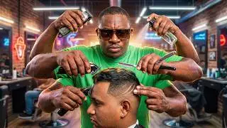 Haircut Drop Fade video  || better late than never || 🇯🇲💈 He’s Not a Barber, He’s a MACHINE! 🇯🇲💈
