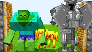 Mutant Zombie + Blaze +Ferrous Wroughtnaut = ??? / minecraft