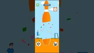 Help the guy to cut bowling pin 🤣 funny game level 26 #trending #viral #10million