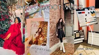 Christmas Photoshoot Setup, Holiday Cards for Photography Clients, Pink Home Renovation Updates!
