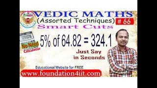 Percentages Smart Cuts || Vedic Maths! # 66 ||