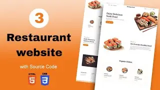 03 | Restaurant's Website 001 - HTML & CSS  || Landing Page | Frontend project