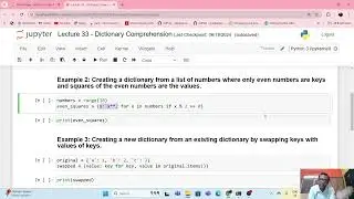 Lecture 33 | Dictionary Comprehension