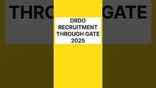 DRDO Scientist B recruitment through GATE 2025 #DRDO #drdorecruitment #gate2025 #shorts #jobupdate
