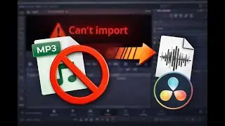 How To FIX - Can't Import MP3 In DaVinci Resolve - QUICK AND EASY!