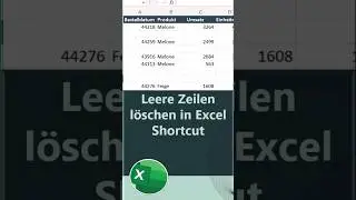 Alle leeren Zeilen automatisch löschen in Excel🗑